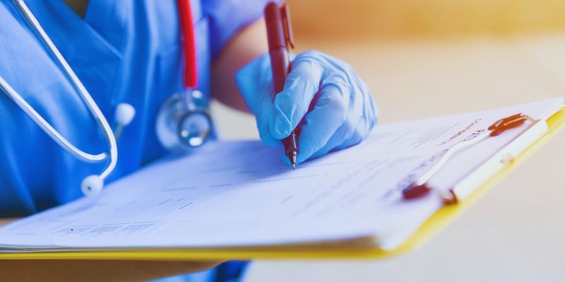 The IME doctor creates a medical report.