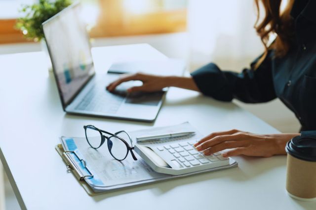 The woman is looking at how much she will get in Social Security disability benefits as a self-employed person.