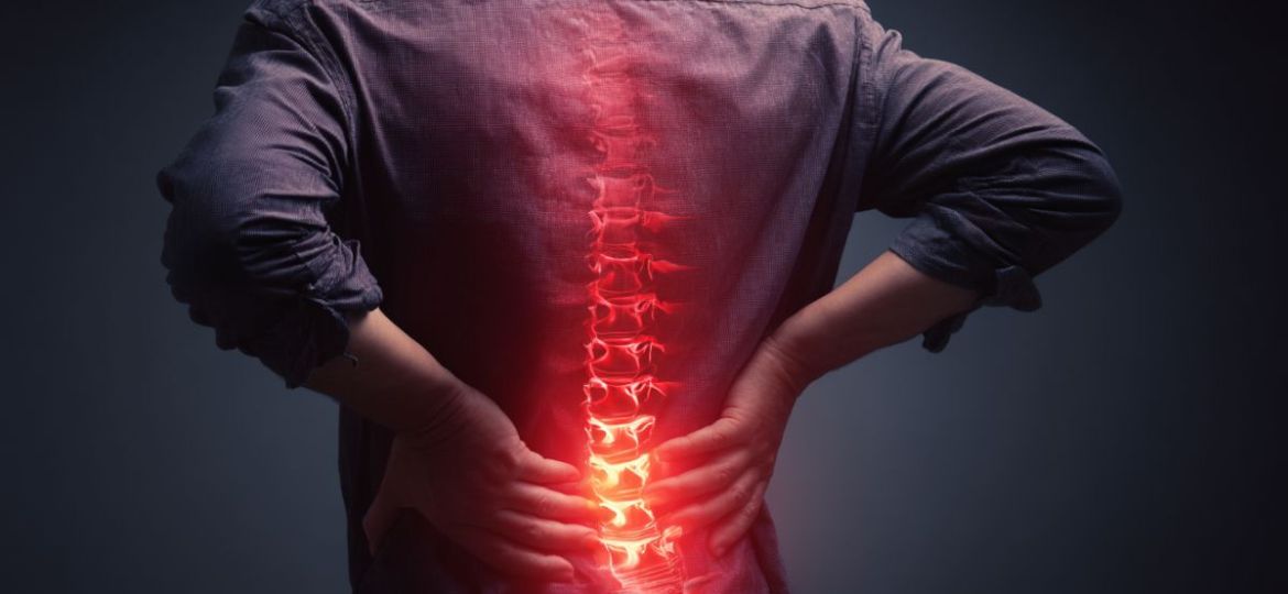 The man has degenerative disc disease.