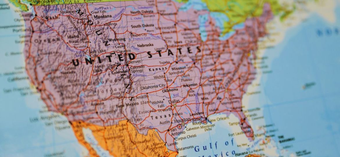 A map of the United States.