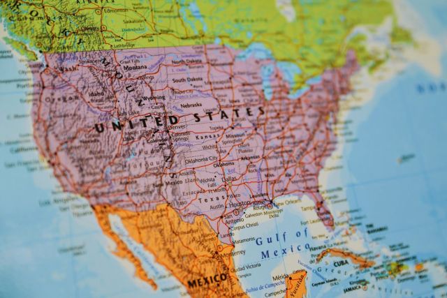 A map of the United States.